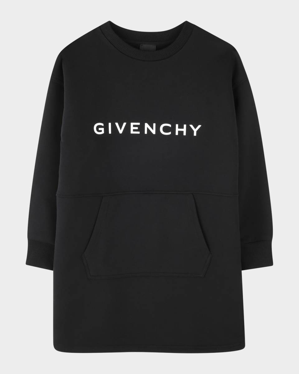 Girl's Logo-Print Fleece Hoodie Dress, Size 6-12